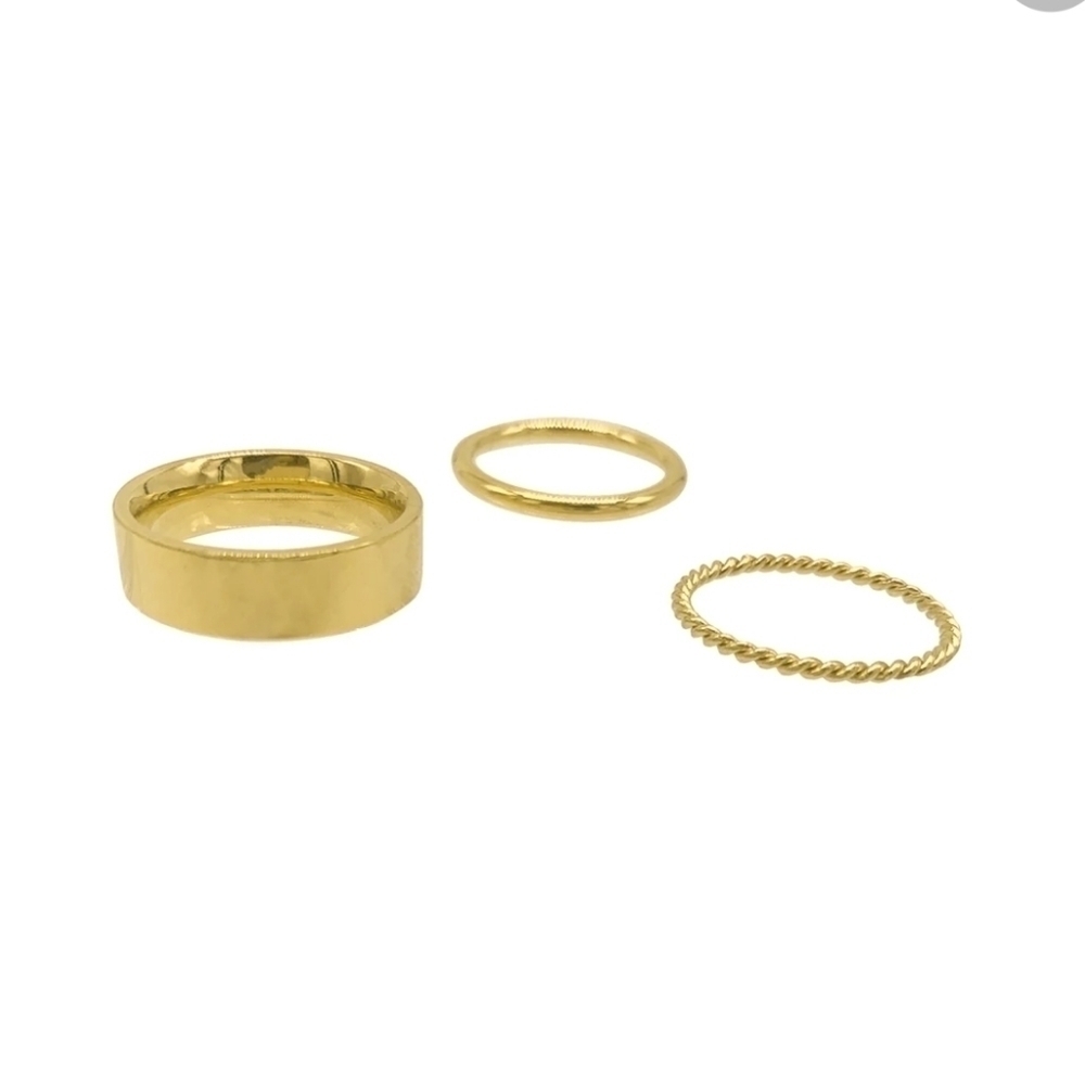 Adornia Ring Set Gold - Picture 2 of 3